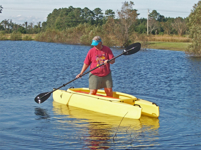 Fly fishing standing in my Wavewalk 500 kayak – STABLE KAYAKS AND  MICROSKIFFS MADE BY WAVEWALK