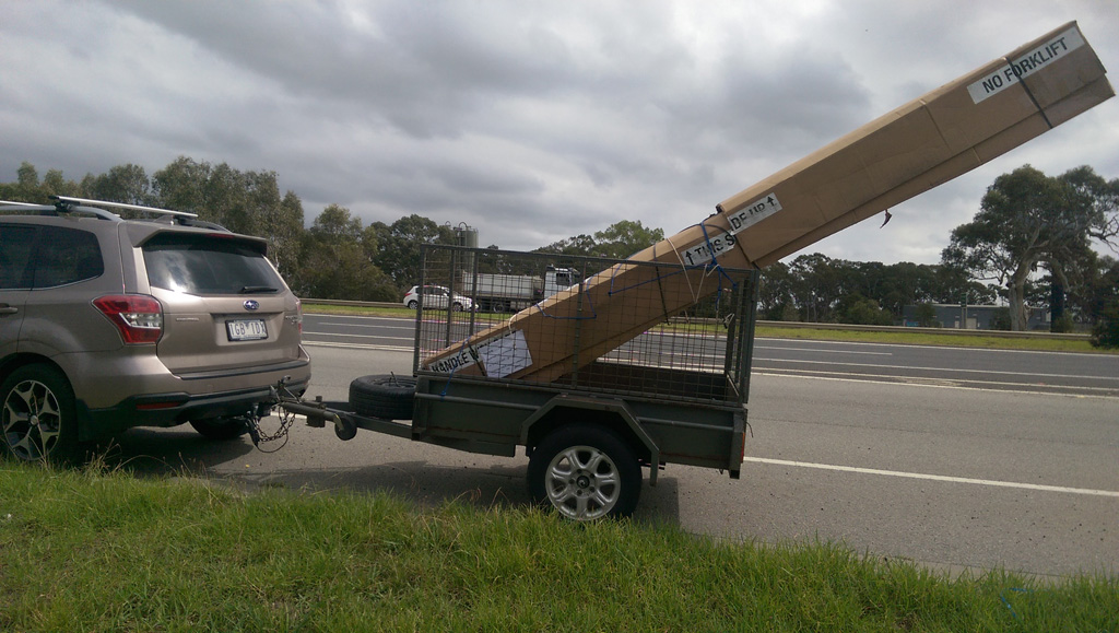Wavewalk 700 on the way to its new home in Melbourne, AUS