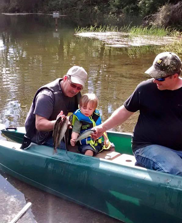 Chris with two other avid anglers on board his Wavewalk 700