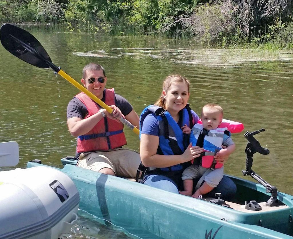 family in W700 kayak