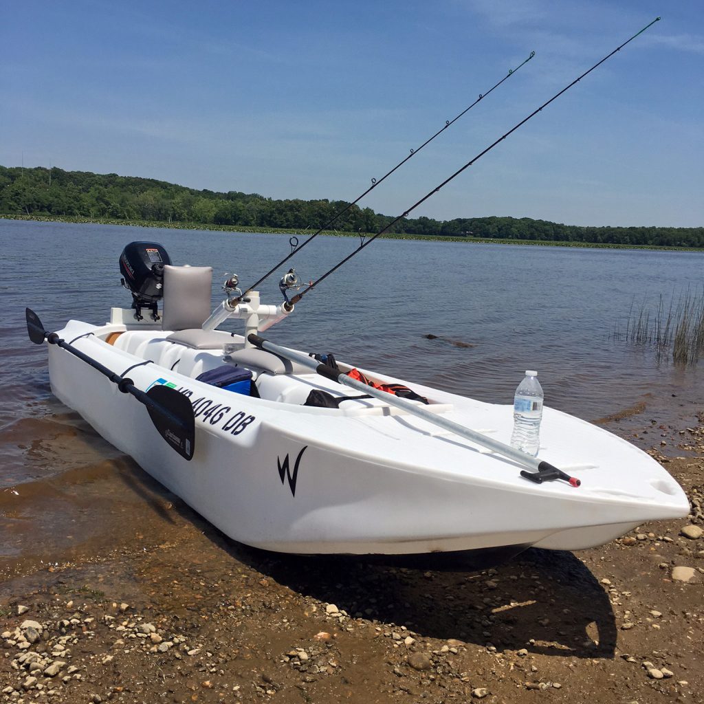 Wavewalk S4 micro skiff with front deck for casting, Maryland 