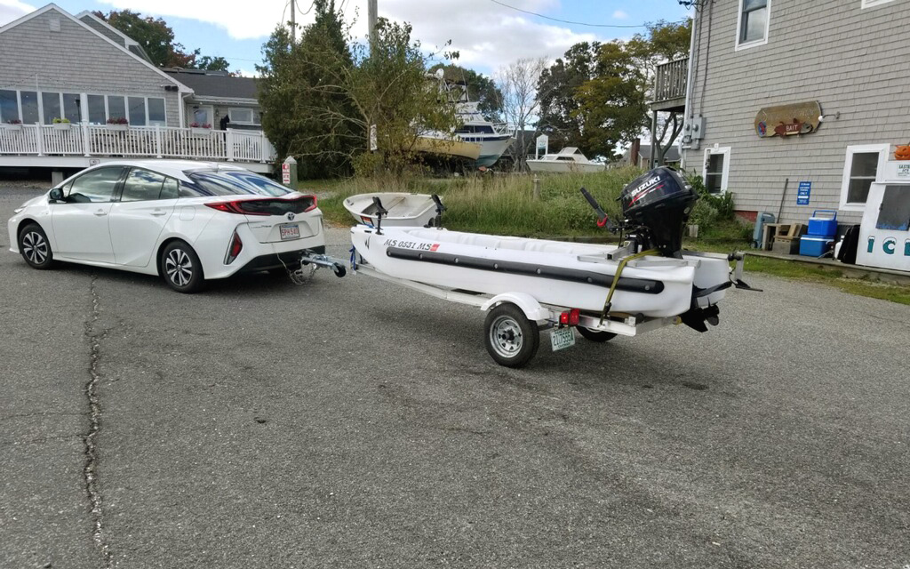 Aluminum trailer for the Wavewalk S4 motor kayak