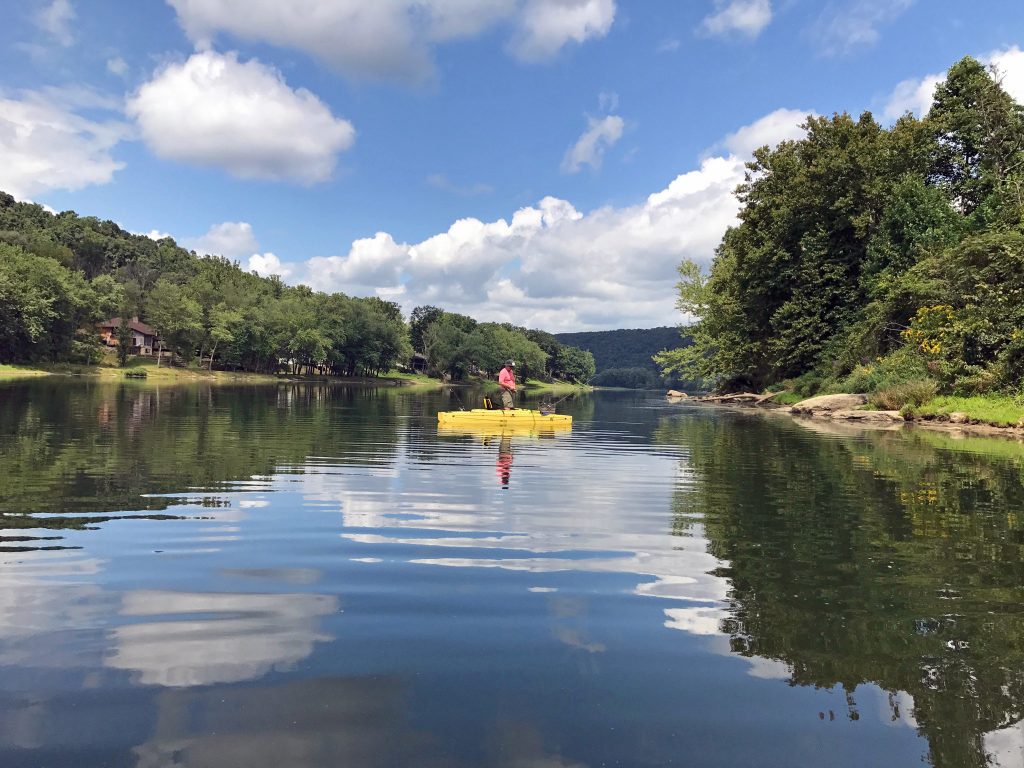 Fishing standing in a Wavewalk 500 kayak 1024