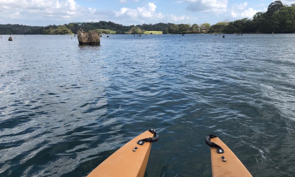 Wavewalk 500 kayak in Panama Canal