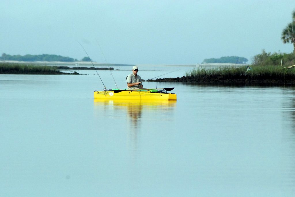 Gary fishing out of Wavewalk 500 at the tournament