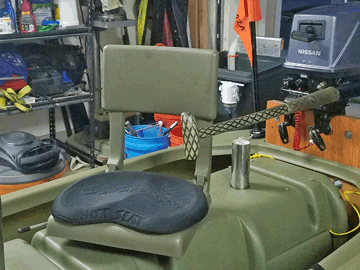 Swivel seat for Wavewalk fishing kayak