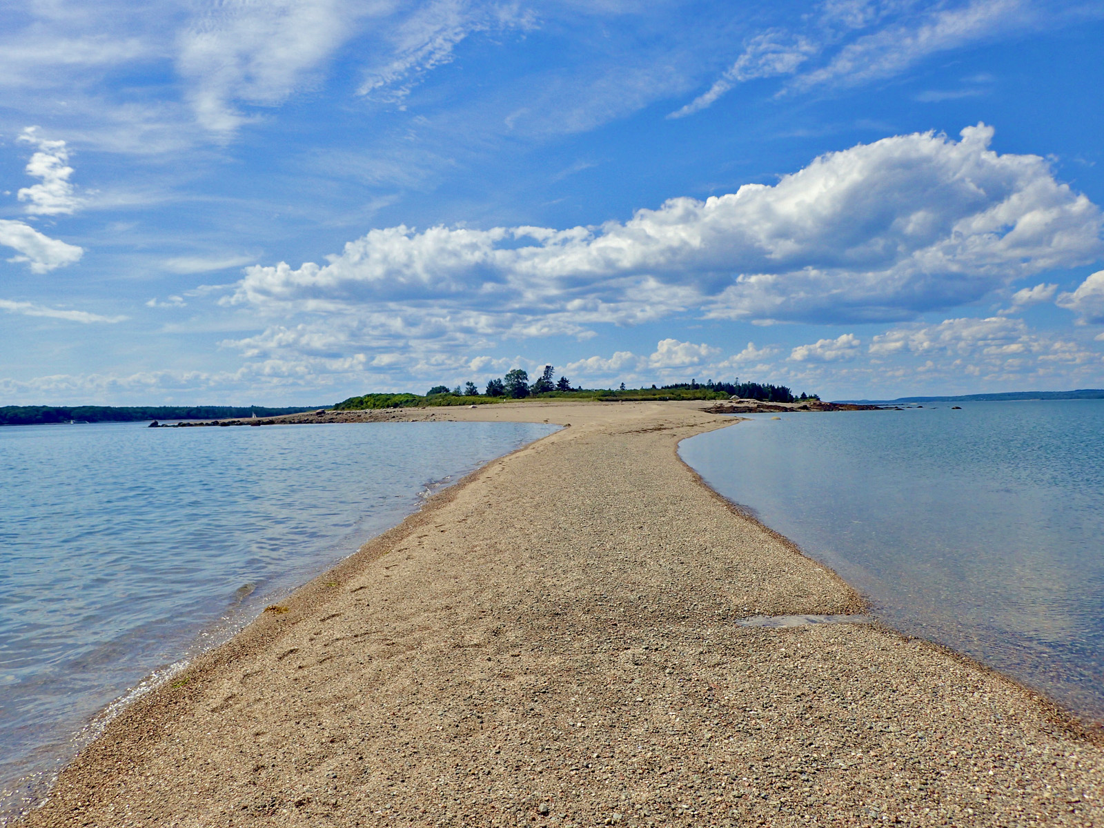 Torrey Island sandbar, Maine