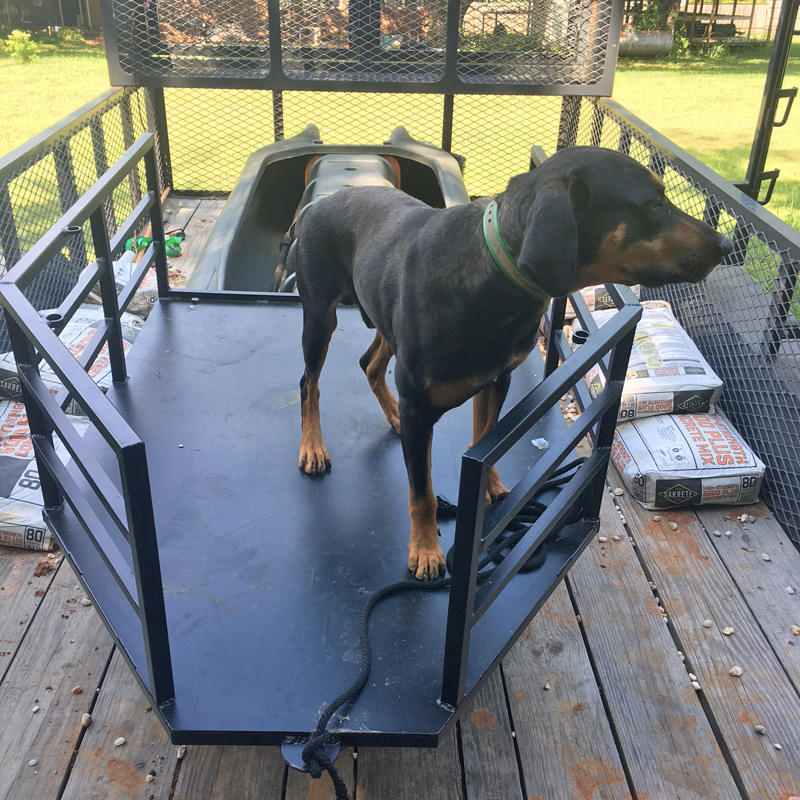 dog platform for S4 hunting boat