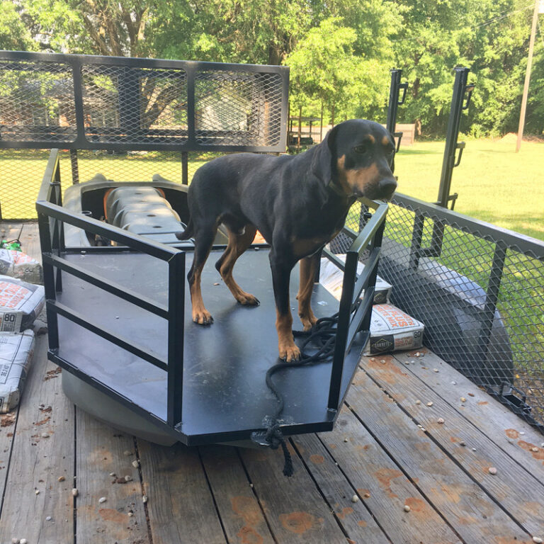 Testing my S4 hunting boat with a dog platform STABLE KAYAKS AND