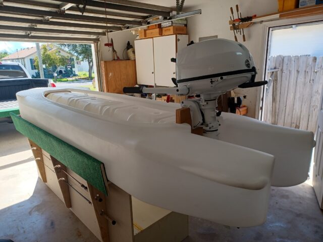 storage and easy loading rack for the S4 microskiff