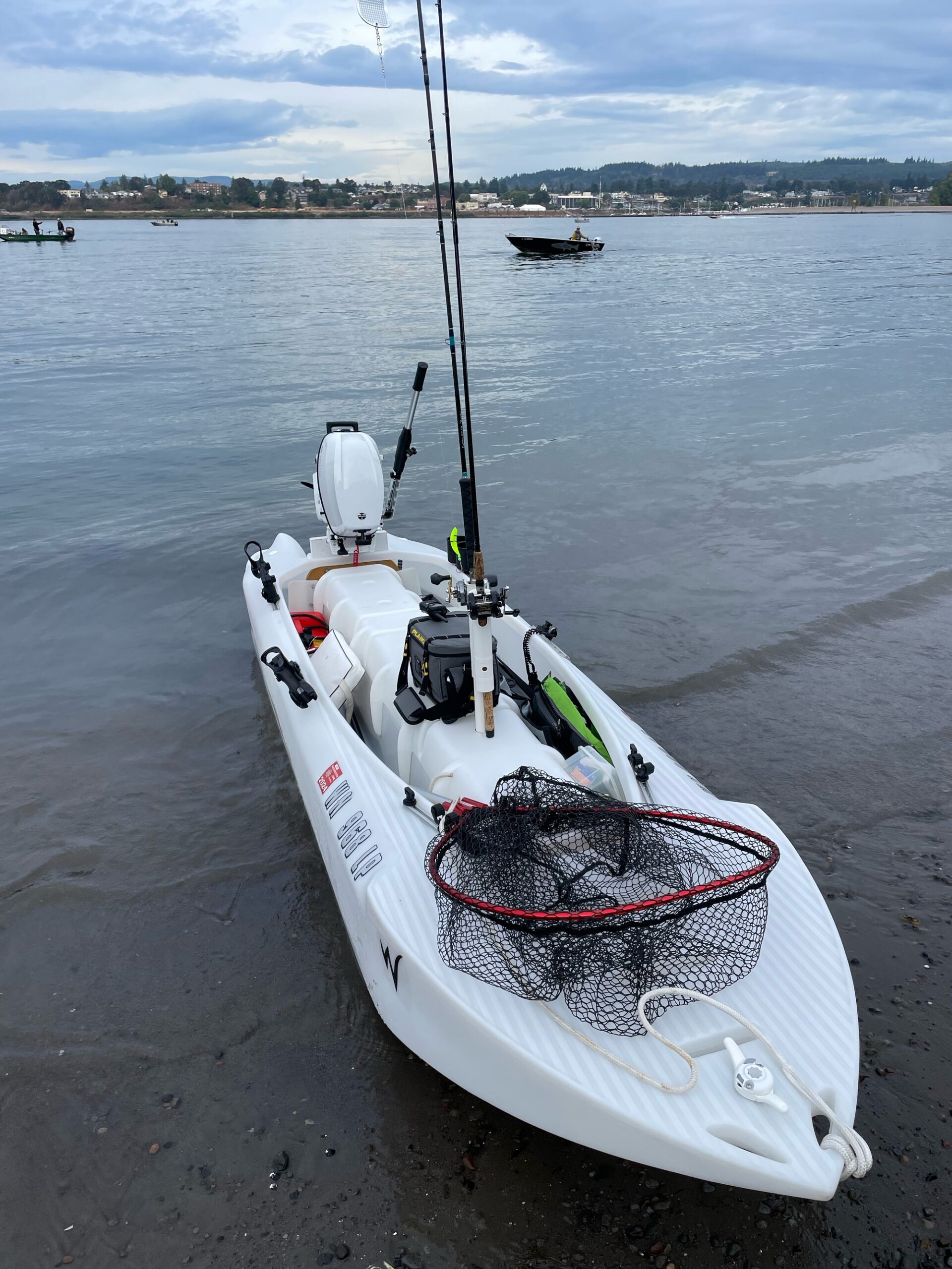 S4 Microskiff outfitted for fishing for salmon and trout WA Pacific NW