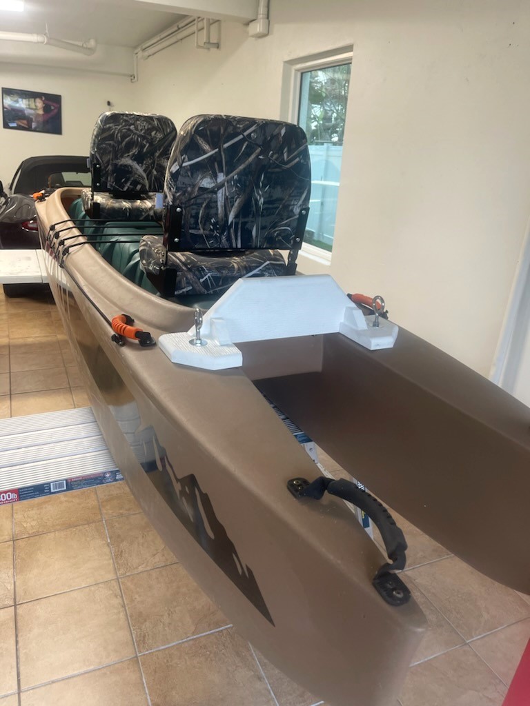 transom motor mount for kayak skiff 