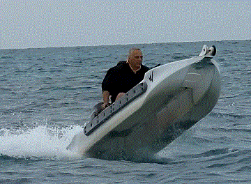 S4 microskiff powered by 9.8 HP outboard motor
