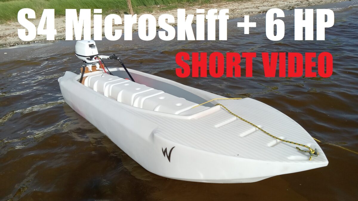 S4 Microskiff with 6 HP Outboard Motor SHORT VIDEO