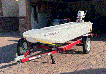S4 microskiff on trailer NV 360