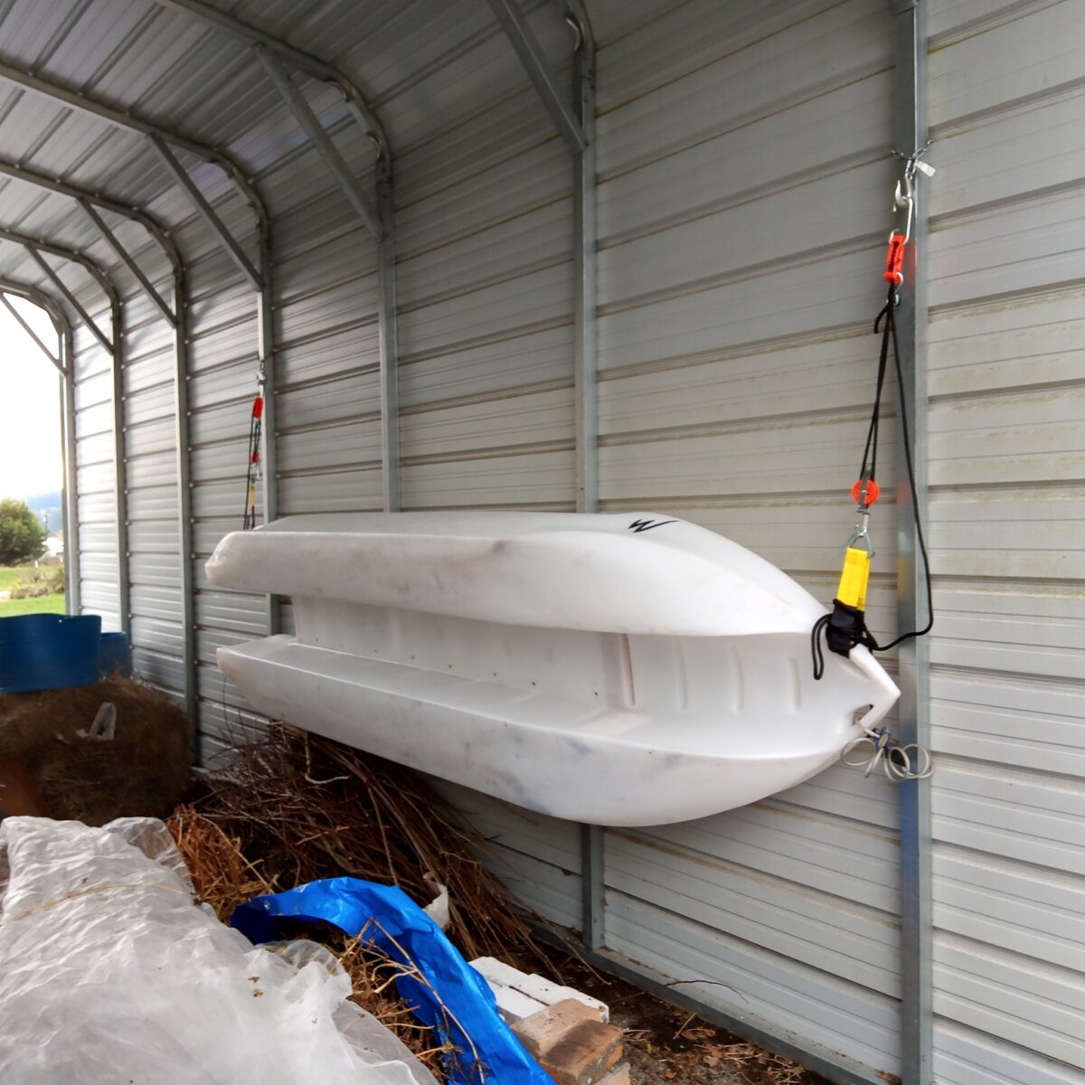 Storing my S4 Microskiff on its side