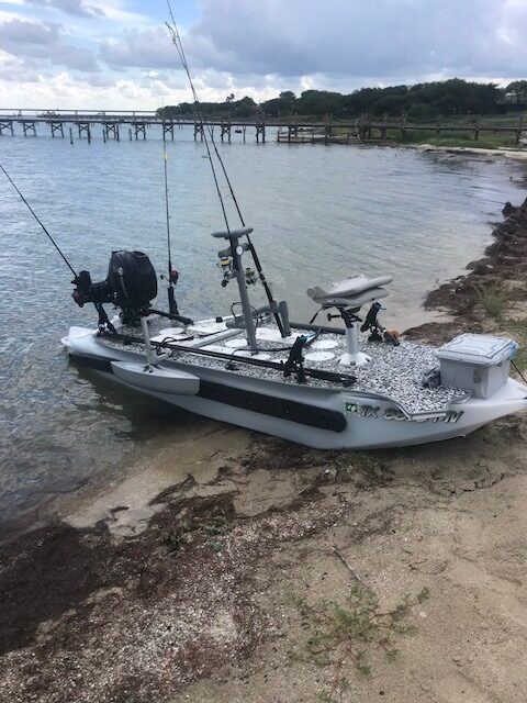 S4 microskiff fully rigged, Texas Coast
