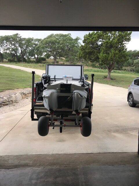 S4 transported on pickup truck bed, Texas