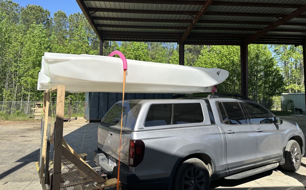 S4 Duo multi-skiff transported on pickup truck