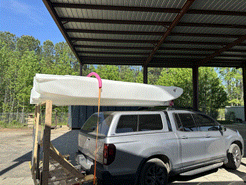 S4 Duo multi-skiff transported on pickup truck