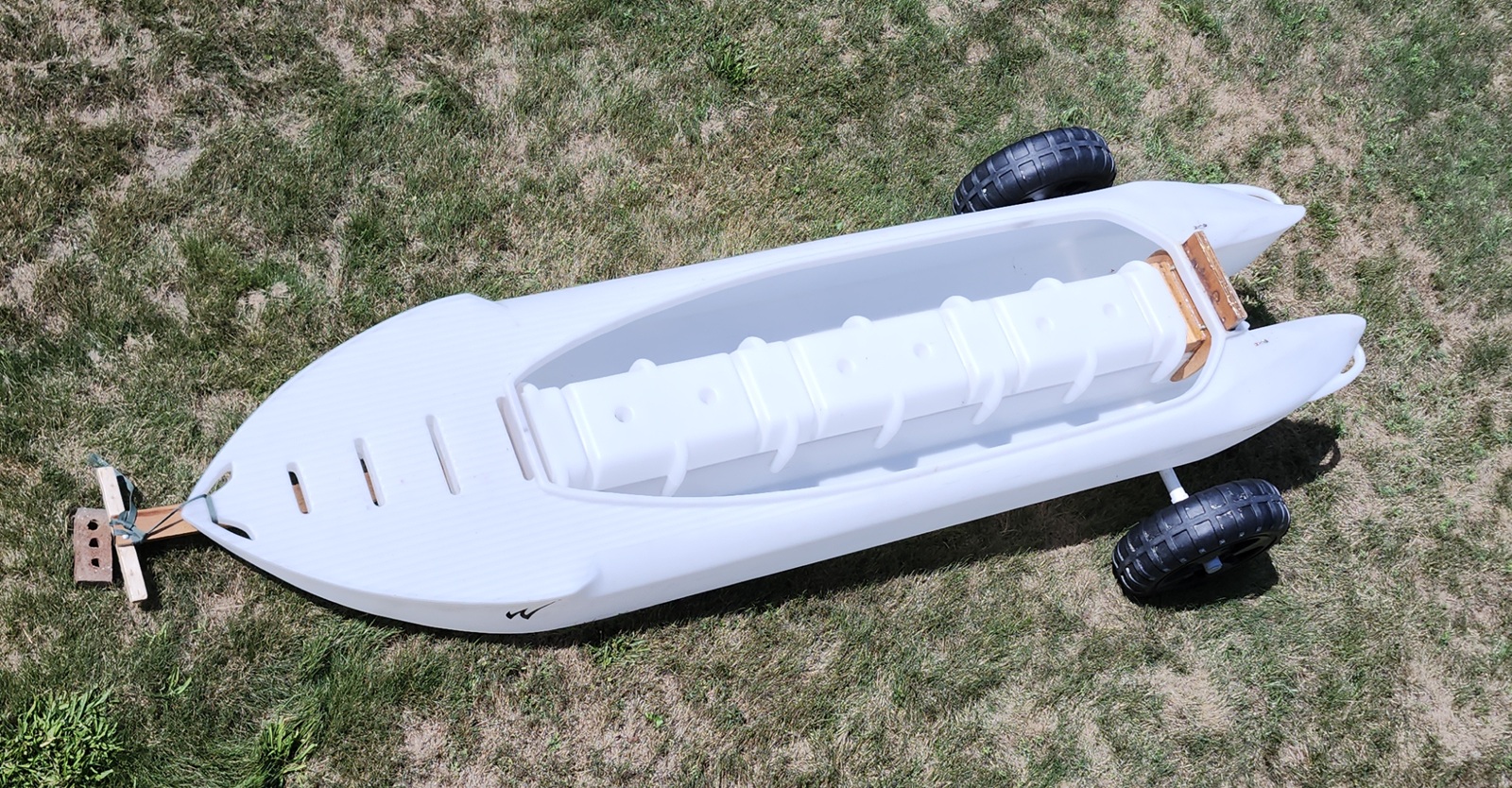 Beach Wheel Cart for S4 Microskiff - top view