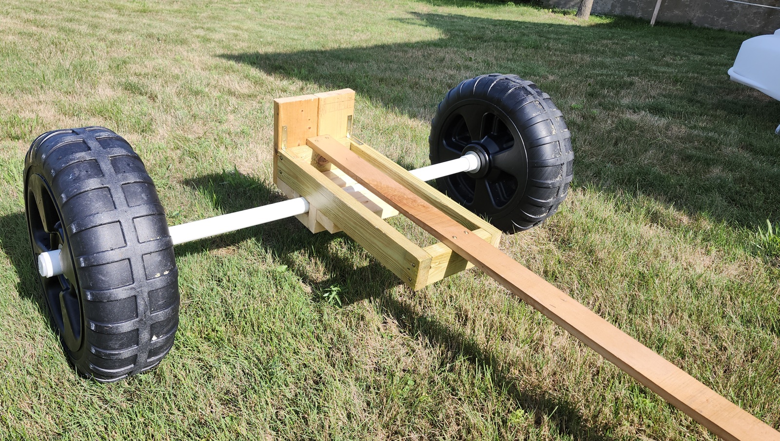 Beach Wheel Cart for S4 Microskiff - front view
