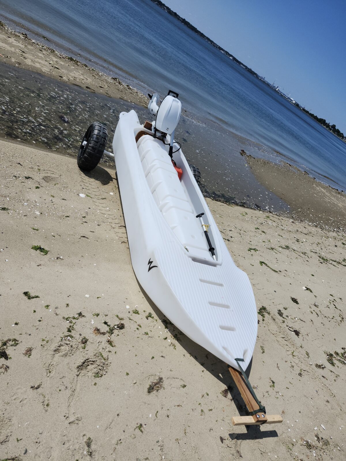 Big-Wheel Boat Cart For Carrying Your Microskiff on the Beach