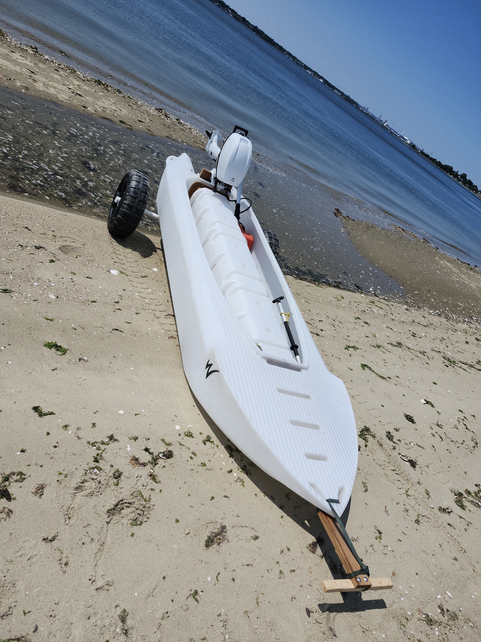 Big Wheels Cart for S4 Microskiff ready to launch