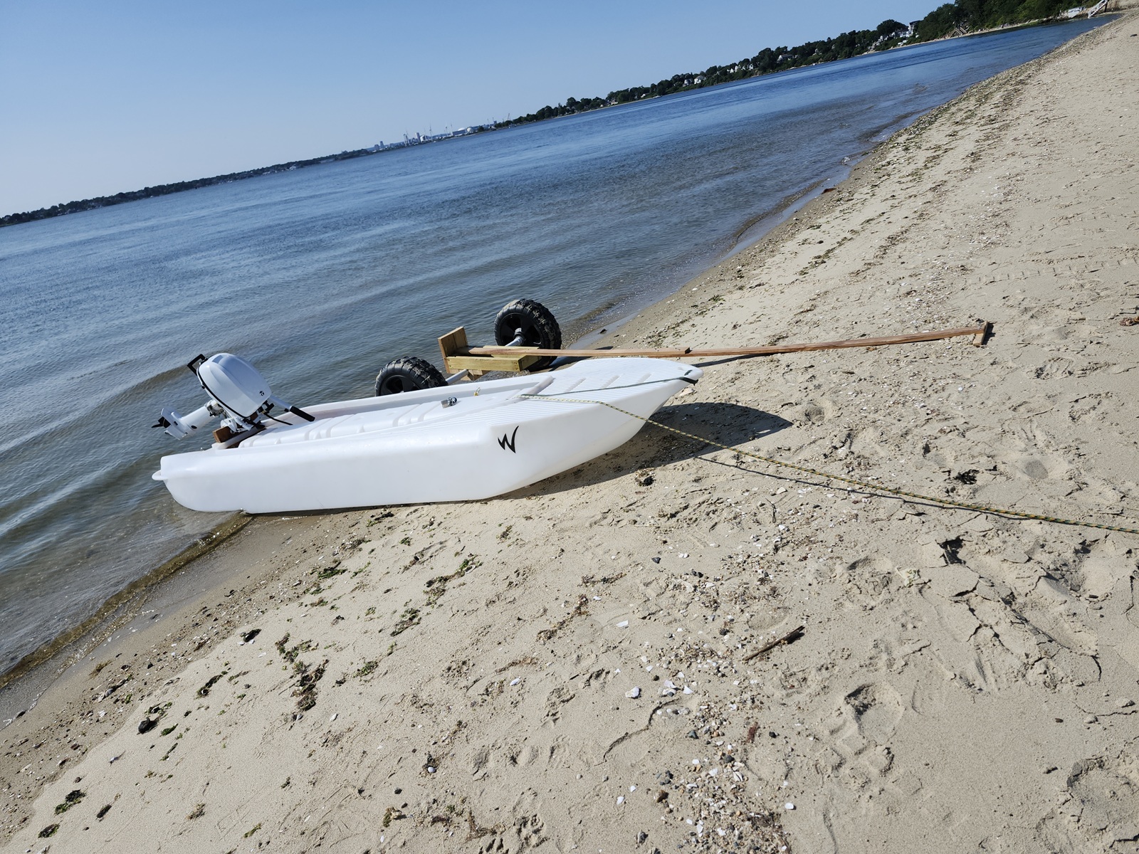 Big Wheel Cart for S4 Microskiff - Launching